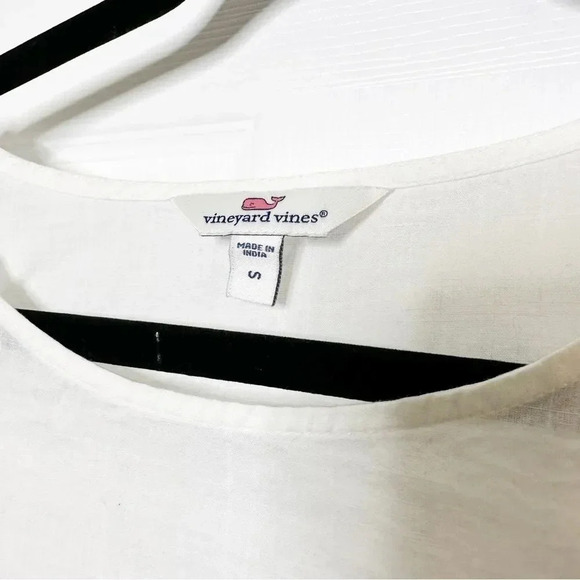 VINEYARD VINES Grand Millennial Embroidered Blue White Lightweight Top Small‎ - Picture 4 of 7